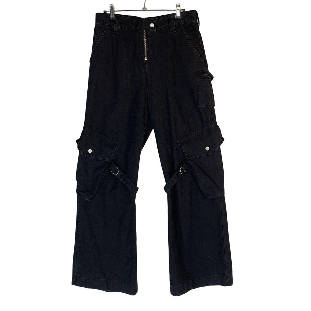 Acne Studios Potina Cargo Trousers Size 36 Charcoal Gray Cotton Punk Grunge - Picture 2 of 16